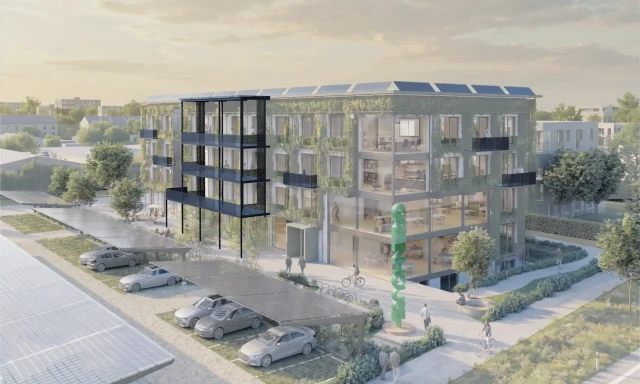 Das Greenhouse mit eingezeichneter Flächenerweiterung